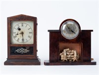 Vintage Lot of 2 Mantle Clocks