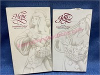 1994 & 96 Longerberger Hope & Joy cookie molds
