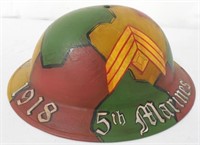 Decorated Military Helmet 1ST Battalion
