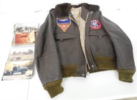 Leather Jacket Size 18 Lot of Military Photos