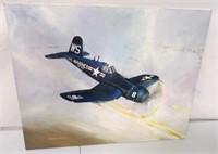 Oil Painting Bomber Plane