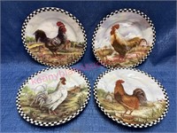 (4) Rooster wall plates