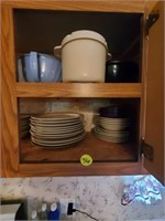CABINET OF NEWCOR PLATES / BOWLS AND MORE