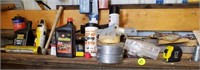 ALL CONTENTS ON THIS SHELF- OIL/BOOTS & MORE