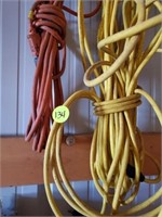 YELLOW AND ORANGE EXTENSION CORDS