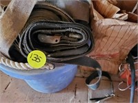 BUNGEE CORDS/ STRAPS AND BUCKET OF EXTRAS