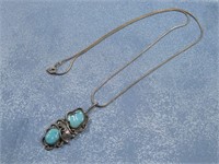 Vintage Southwest Turquoise Necklace Signed