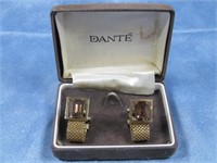 Vintage Dante Cuff Links In Original Box