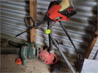 REMAINING CONTENTS OF SMALL SHED - MOWER/ TRIMMER