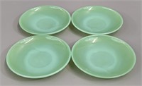 Four Vintage Fire-King Jadeite Saucers