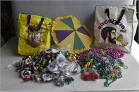 2 Bags of Mardi Gras Beads & Supplies