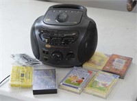 Totai AM/FM Receiver & Cassette Player & Cassettes