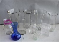 Lot of 10 Glass Vases