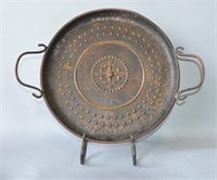 Round Metal Platter and Stand
