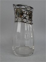Silver Overlayed Crystal Water Pitcher