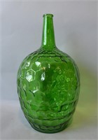 Floor Vase Green with Honey Comb Pattern
