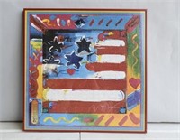 American Flag Puzzle Framed
