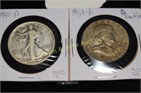 US 1941-P LIBERTY SILVER HALF DOLLAR AND