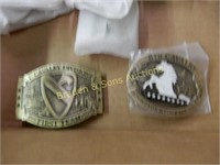 GROUP OF 12 MILITARY BELT BUCKLES