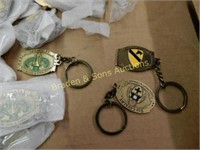 GROUP OF MILITARY STYLE KEY CHAINS
