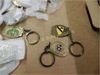 GROUP OF MILITARY STYLE KEY CHAINS