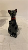 Shafford Black Hand Painted Cat Creamer