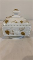 Westmoreland handmade dish with gold accents