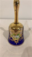 Cobalt Blue and Gold Hand-painted Bell