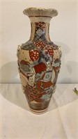 Tall Asian Vase Handpainted Antique