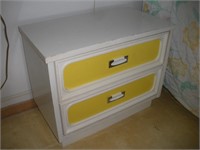 Bedside Table w/2 Drawers w/Reversible Panels