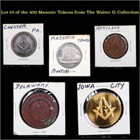 Lot #3 of the 450 Masonic Tokens from The Walter O