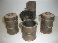 Metal Apothecary Containers, 4 inches Tall