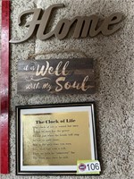 WALL DECOR - "HOME", "IT IS WELL WITH MY SOUL"...
