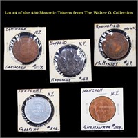 Lot #4 of the 450 Masonic Tokens from The Walter O