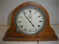 Vintage Jaeger Paris 8 Day Dashboard Clock, 4 1/2