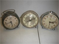 Vintage JAZ Alarm Clocks, 4 inches Tall