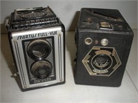 2 Box Cameras, Spartus Full-Vue, Coronet