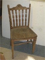 Antique Hand Carved Wooden Chair, Damaged