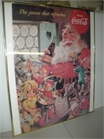 Framed Coca Cola Print,  24x20