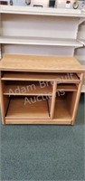 Oak computer/craft desk with casters, 19 x 37 x