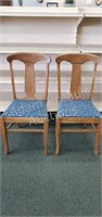 Antique solid oak dining chairs