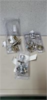 3 assorted door latches / handles, all open boxes