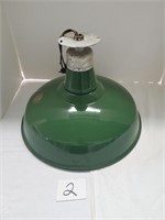 Green Porcelain gas station light