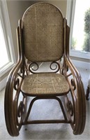 Double Cane Seat/Back Rocking Chair