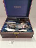 William Rogers & Son plated silverware set