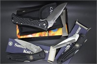 Three knives: S&W 4.5” and Camillus NIB