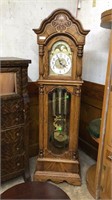Lunar phase Grandfather clock by Sligh  ,oak case