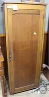 Custom closet: 1800s wardrobe with shelf and
