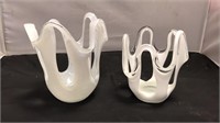 Set Of 2 Murano Glass Vases