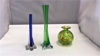 Murano Glass Pieces & Vase